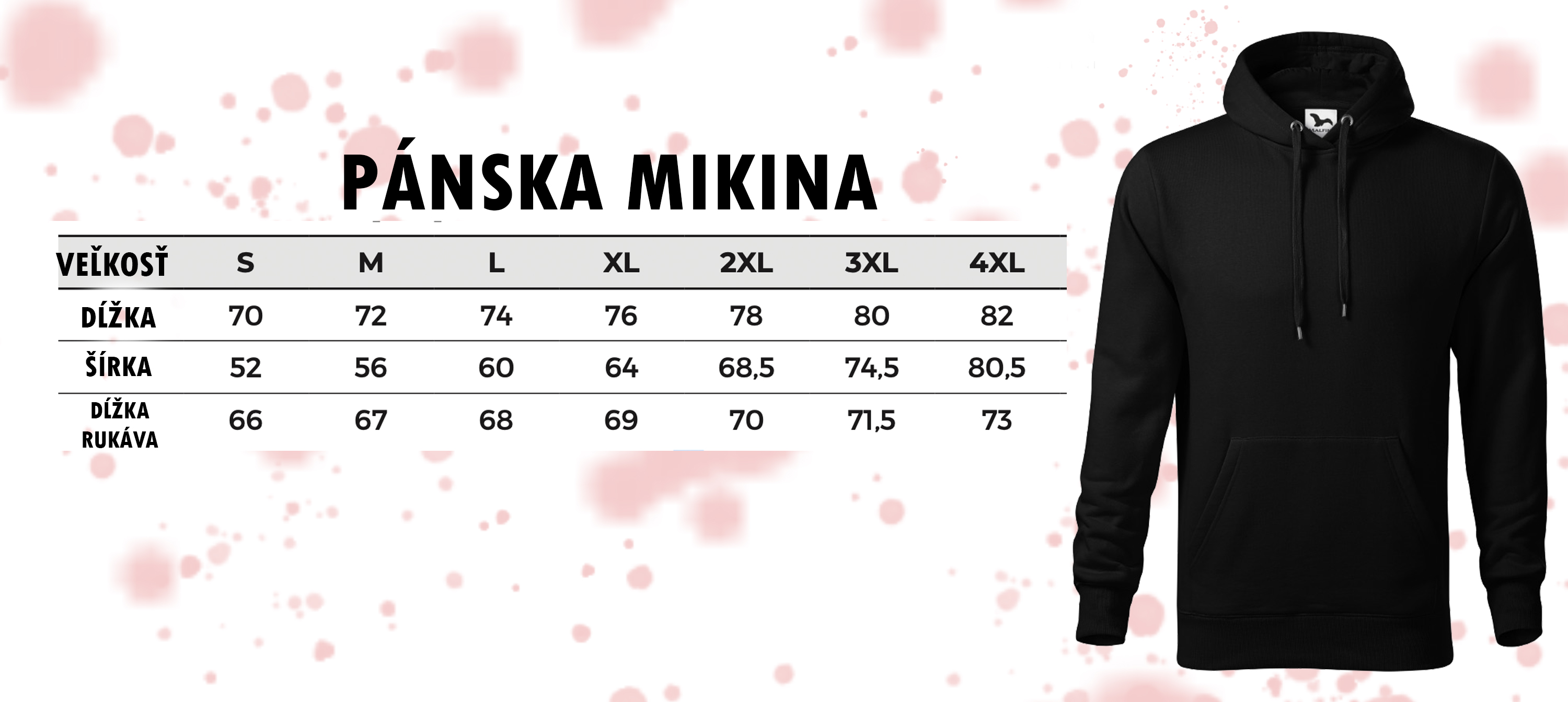 PANSKA MIKINA CAPE TABULKA 